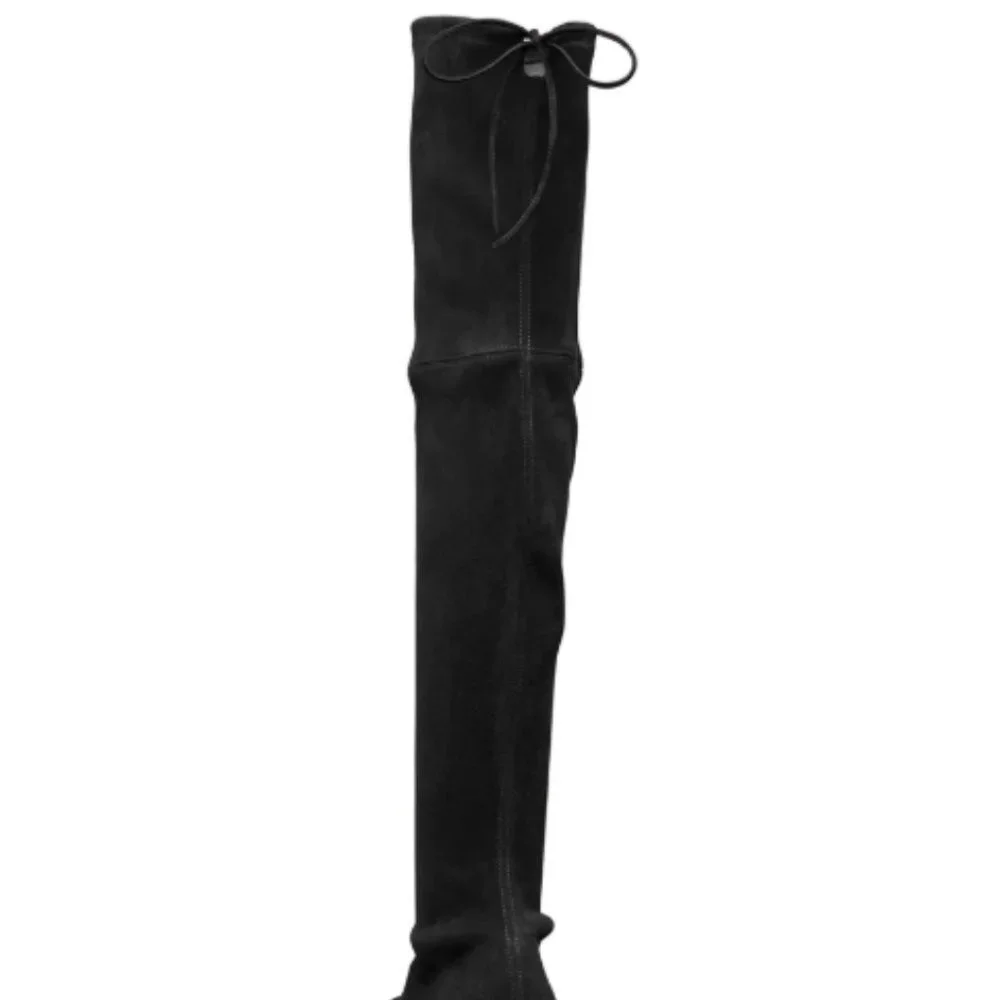 Stuart Weitzman Black Suede Over-the-Knee Boots